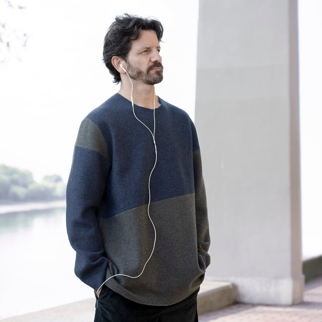 Pullover OFFSET Blau/Grau