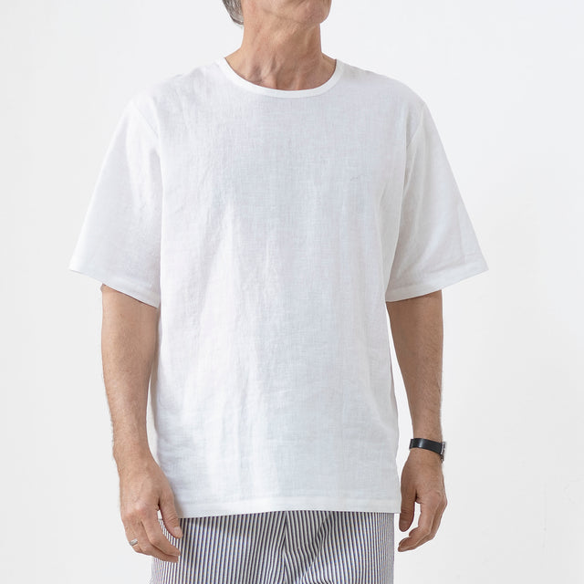 weißes Leinenshirt